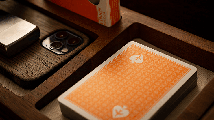 Jetsetter Playing Cards - Premium Orange Deck for Travel & Games | Perfect for Poker, Magic Tricks & Gifts