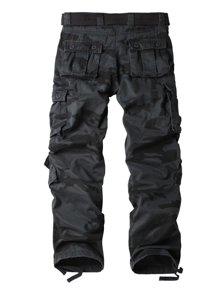 AKARMY Men's Fleece Lined Hiking Pants - Waterproof Outdoor Cargo Pants for Hiking, Skiing & Work with 8 Pockets - Warm Winter Thermal Pants for Camping & Snow Activities
