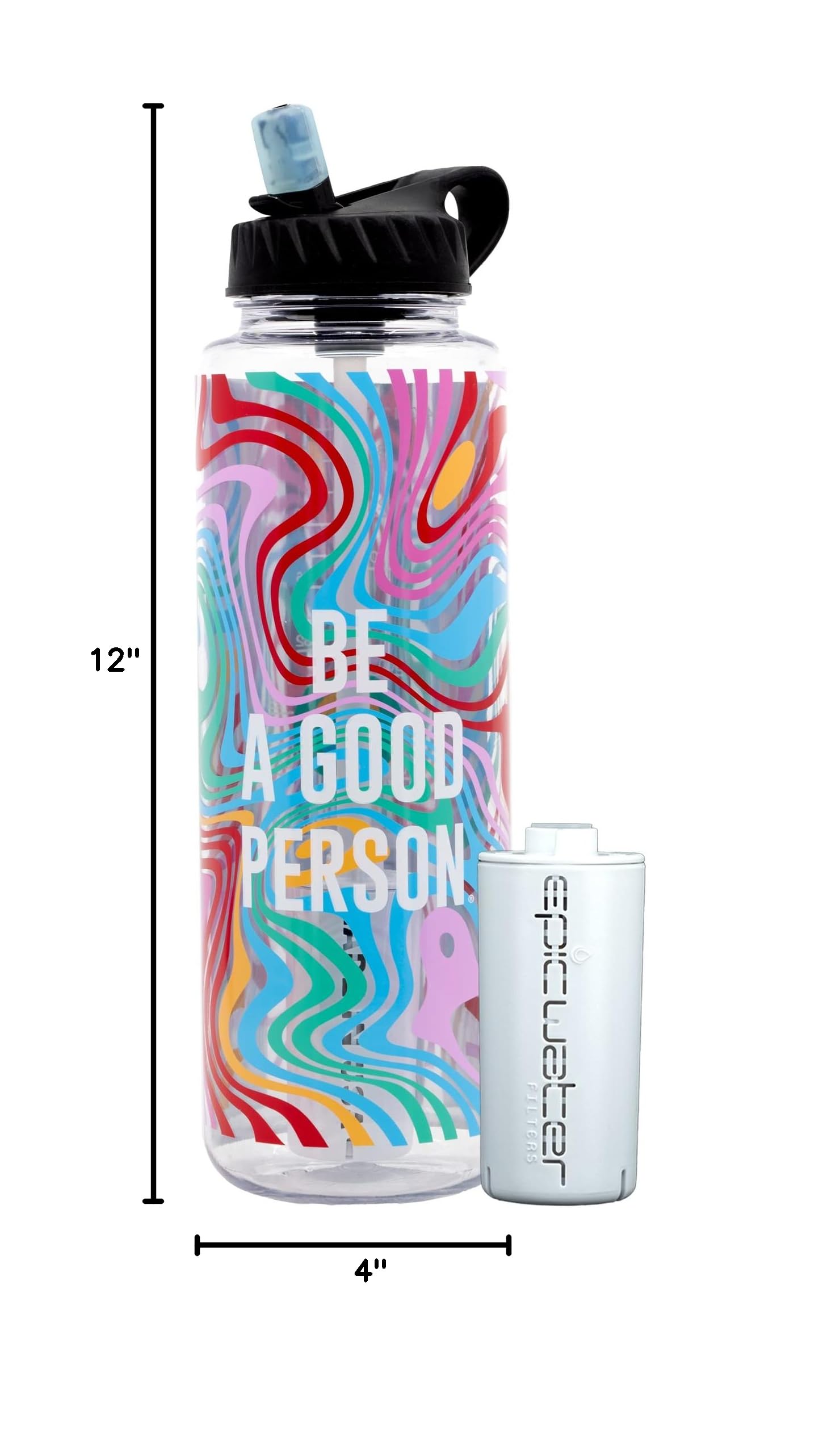 Epic Water Filters Nalgene OG Water Bottle with Built-in Filter - 48oz BPA-Free USA Made Water Bottle Removes 99.99% of Tap Water Contaminants & PFAS - Perfect for Hiking, Camping, Travel and Everyday Hydration