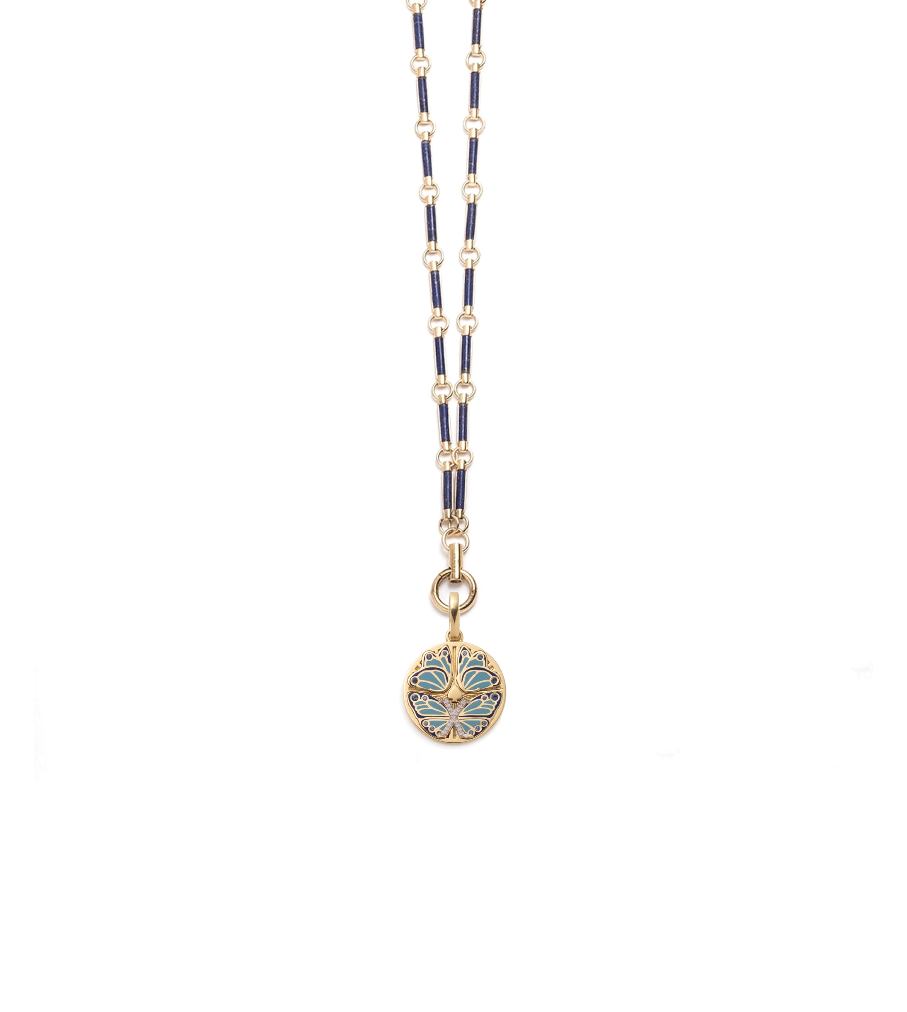 Reverie Element Chain Necklace with Genuine Lapis Lazuli - Elegant Boho Jewelry for Women, Perfect for Layering & Everyday Wear