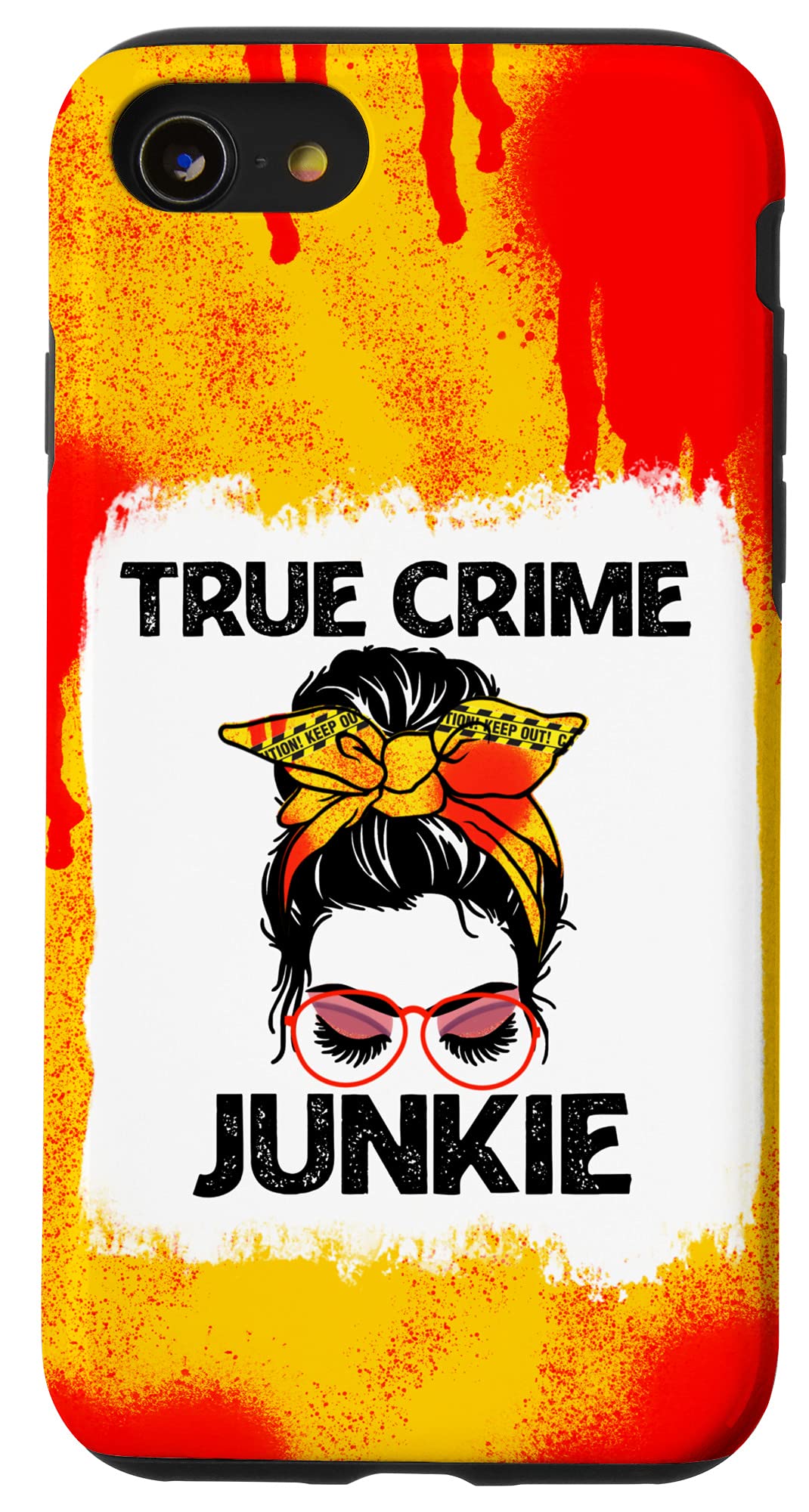 Funny True Crime Documentary Woman Bandana iPhone SE (2020)/7/8 Case - Scary Halloween Protective Cover for Everyday Use & Cosplay