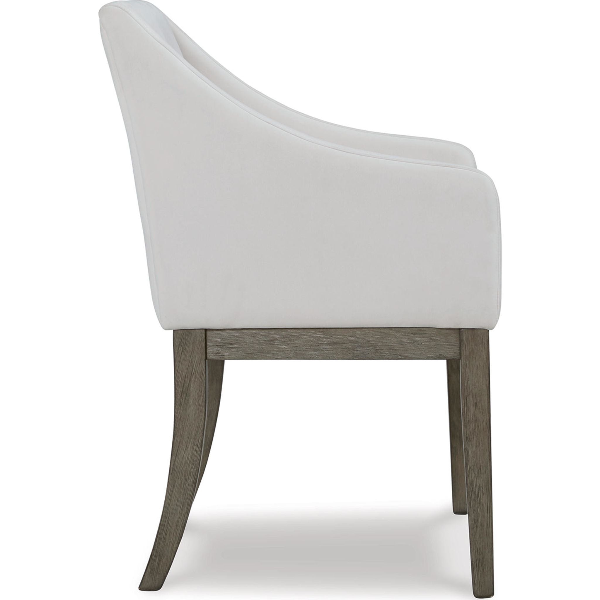 Anibecca Arm Chair - Modern Gray/Off White Upholstered Accent Chair (D970 01A) for Living Room, Bedroom & Office