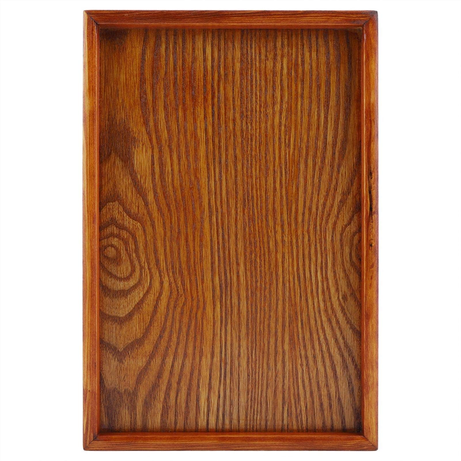 Premium Wooden Serving Tray - Rectangle Tea Tray for Snacks, Food & Storage | 30x20cm | Perfect for Hotels, Home Dining & Entertaining