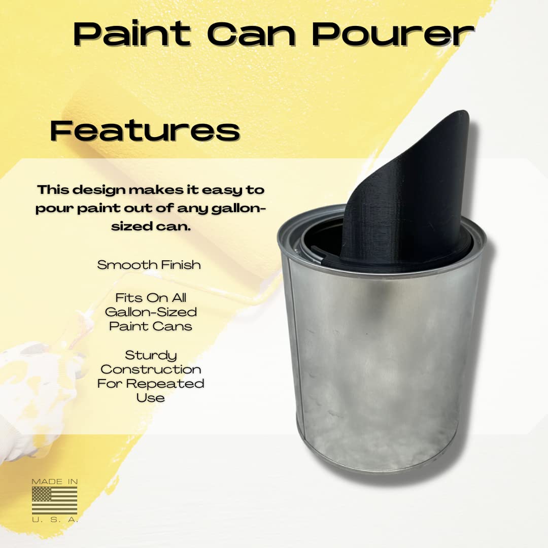 1 Gallon Paint Can Pourer Spout - Fits Standard Gallon Paint Cans for Easy Pouring - Perfect for DIY Painting, Home Renovation & Professional Use
