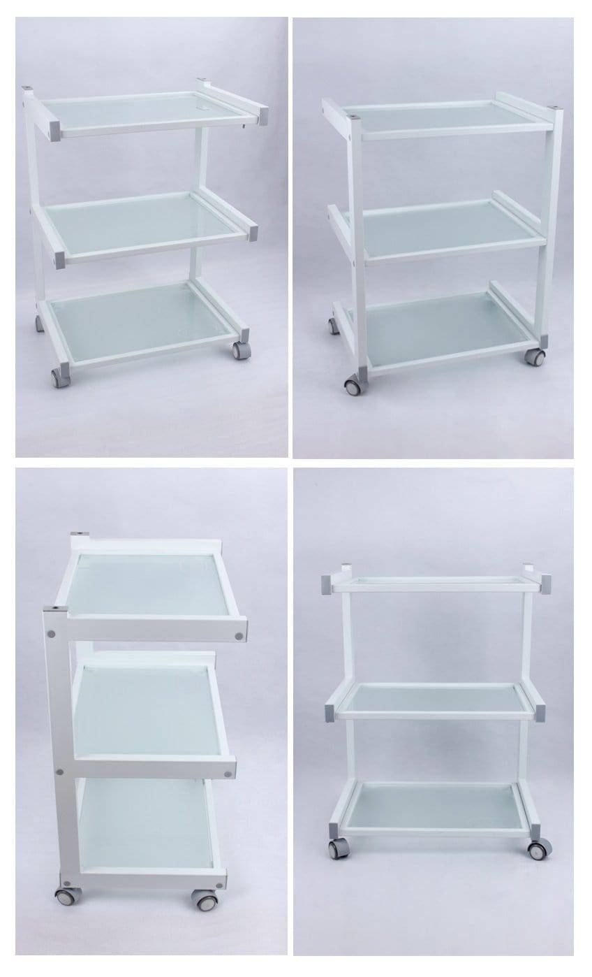Foldable Rolling Trolley Cart with 1 Drawer - Portable Utility Cart for Kitchen, Office, or Garage Storage - Heavy Duty Wheels for Easy Mobility