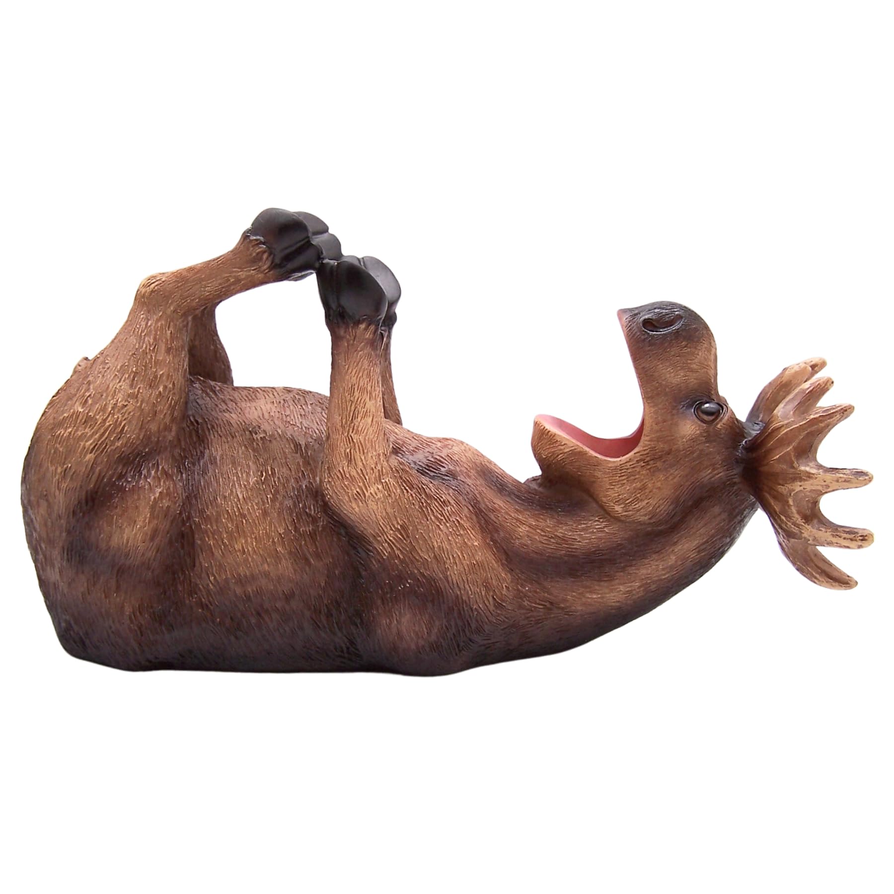 Rustic Moose Wine Bottle Holder - Handcrafted Wooden Wine Rack for Kitchen & Dining Room Decor - Perfect for Wine Storage, Gift Giving & Cabin Decor