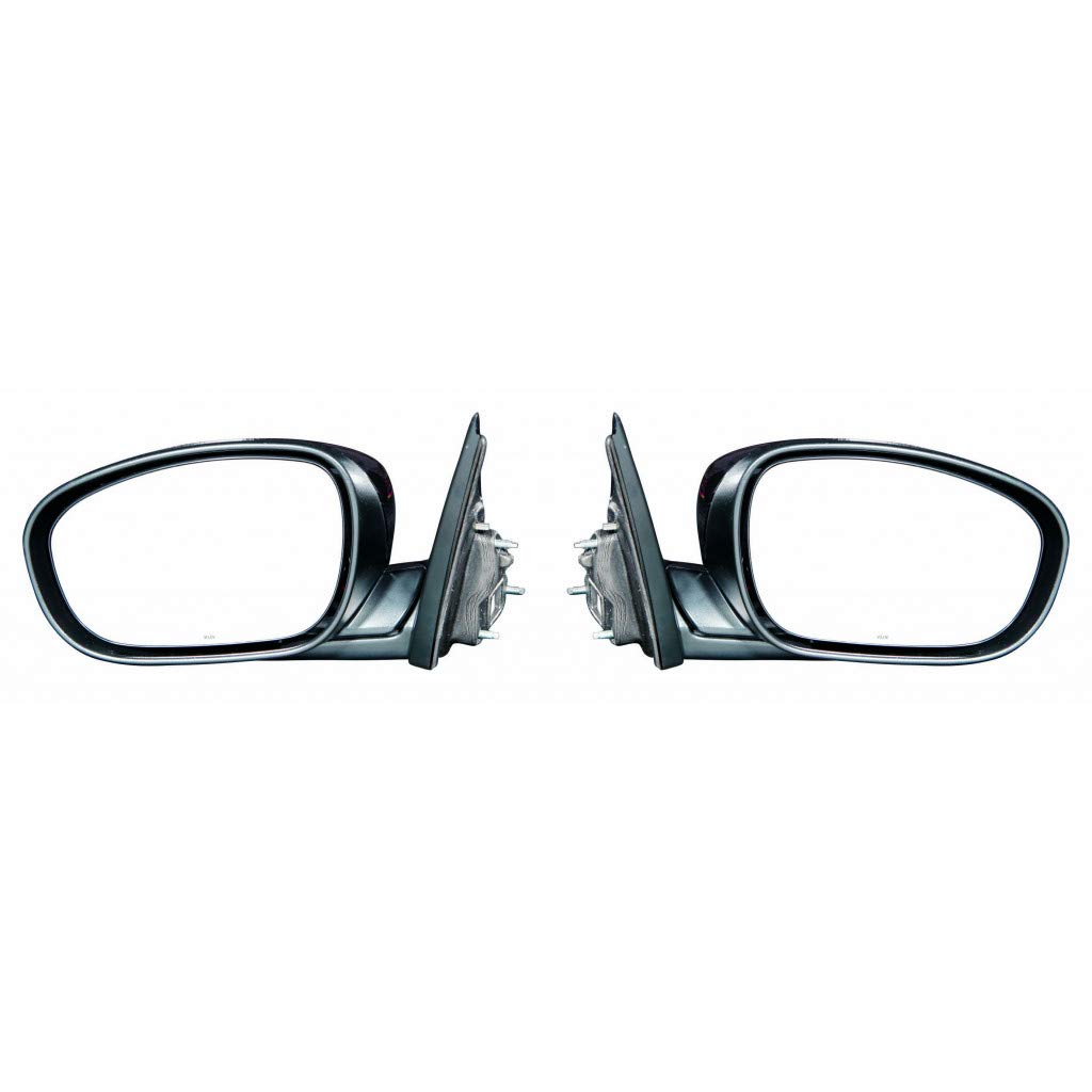 2006-2007 Dodge Charger Power Heated Side Mirrors Pair - Driver & Passenger Side Unpainted Replacement (CH1320231) - Perfect for Winter Driving & Enhanced Visibility