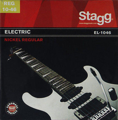 Stagg EL 1046 Electric Guitar Strings - Regular Gauge 10-46 for Rock, Blues & Metal - Perfect for Live Performances & Studio Recording