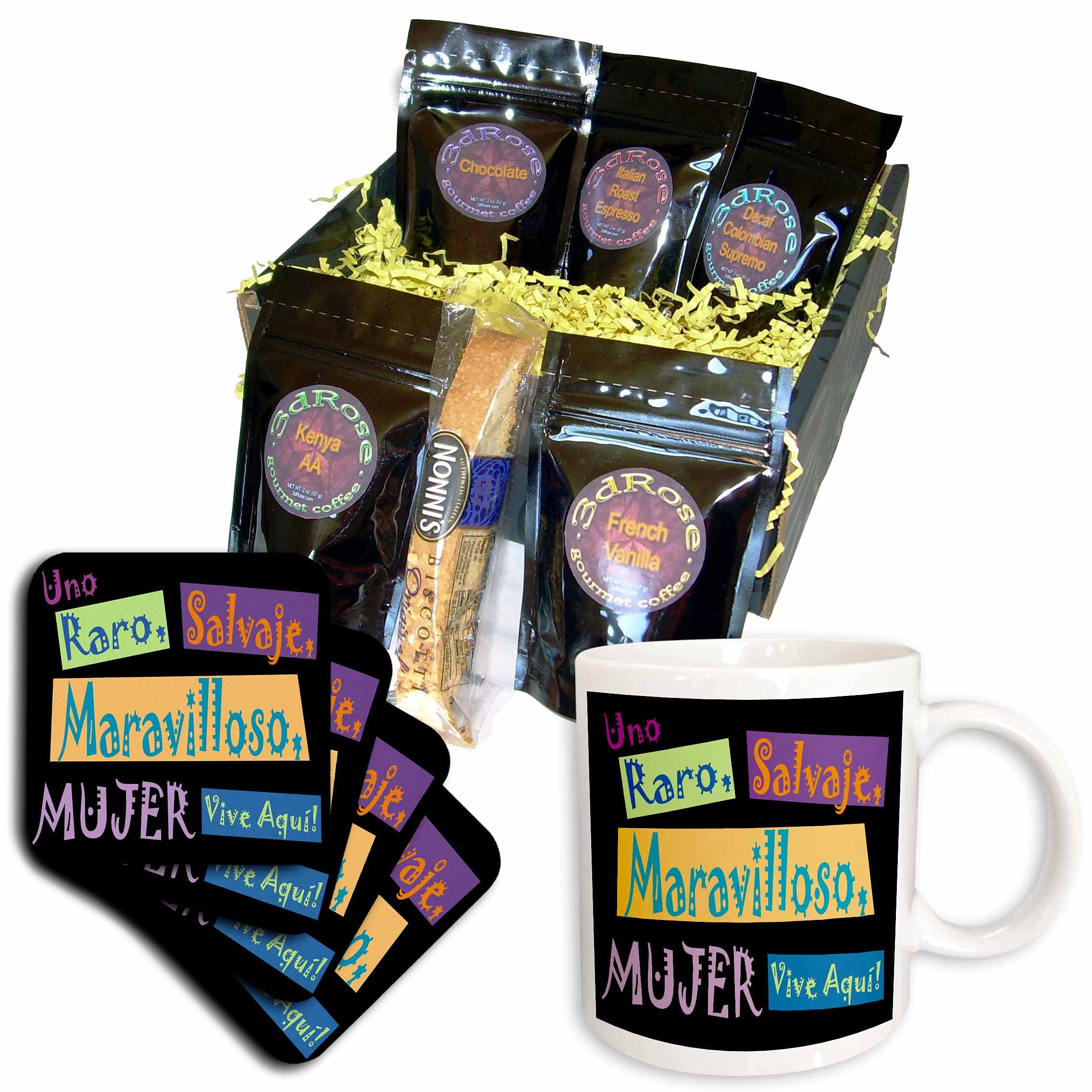 3D Spanish Wild Wacky Woman Coffee Gift Basket - Unique Multicolor Coffee Lover Gift Set for Birthdays, Housewarming & Office Decor