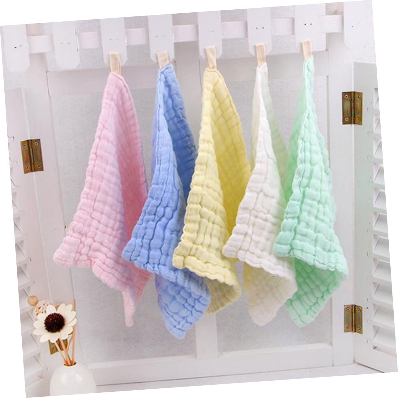 6-Layer Cotton Baby Towels Set - Ultra Soft Muslin Face Towels for Newborns & Infants | Gentle, Absorbent & Easy to Wash | Perfect for Bath Time, Feeding & Travel