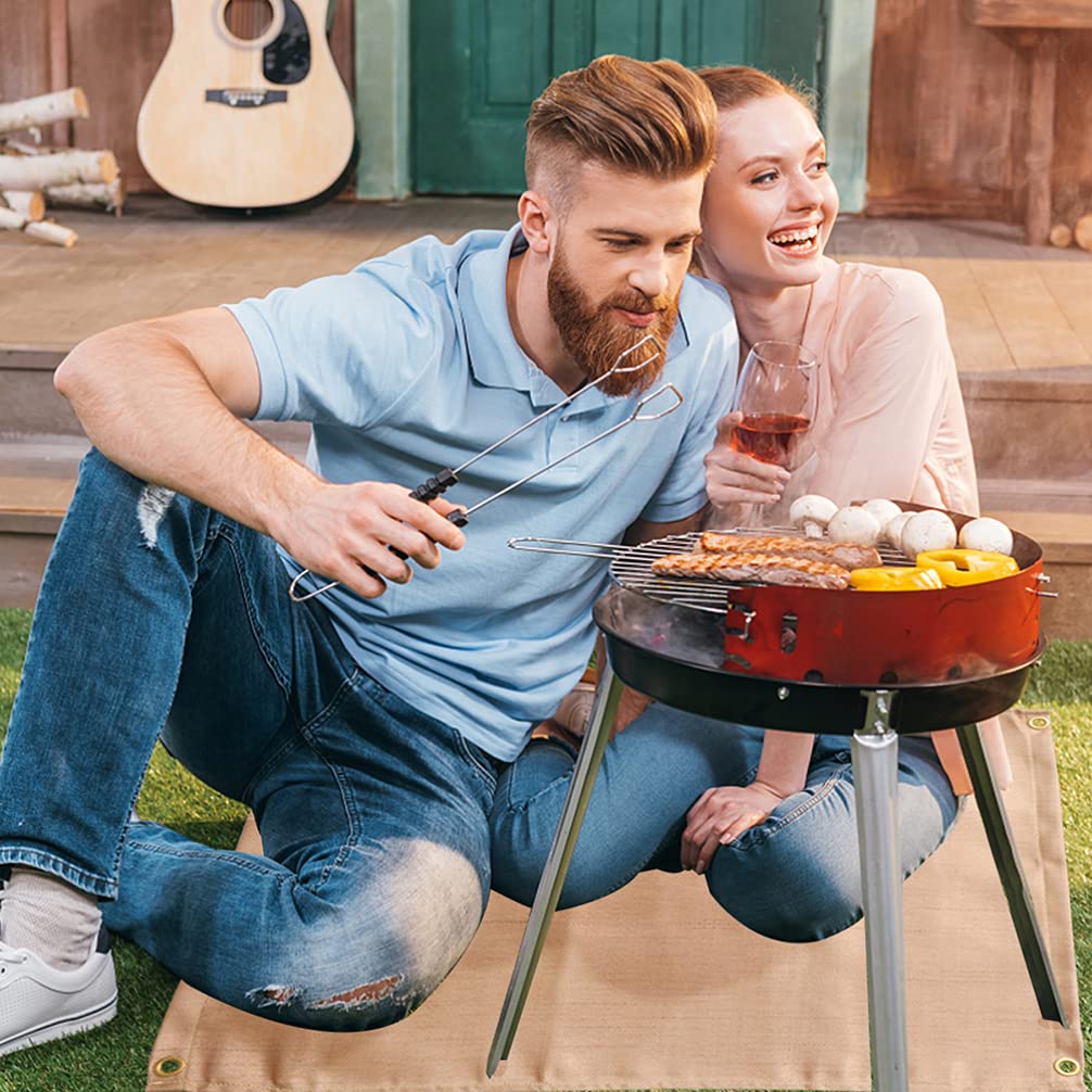 2-Pack Fireproof BBQ Blanket - Heat Resistant Camping Mat, Fire Retardant Insulation Pad for Grilling, Picnics & Outdoor Cooking - Perfect for Backyard BBQs, Campfires & Emergency Fire Safety