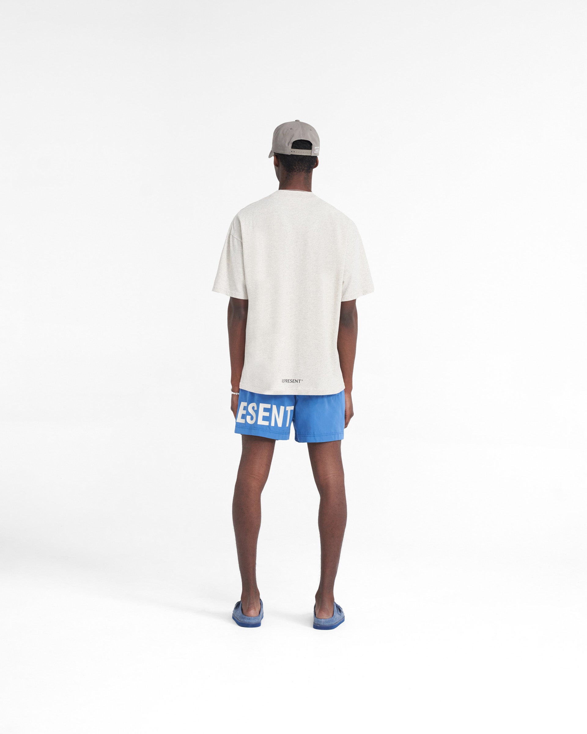 Represent Swim Shorts - Sky Blue - Men's Quick-Dry Beach Shorts for Swimming, Surfing & Summer Vacations