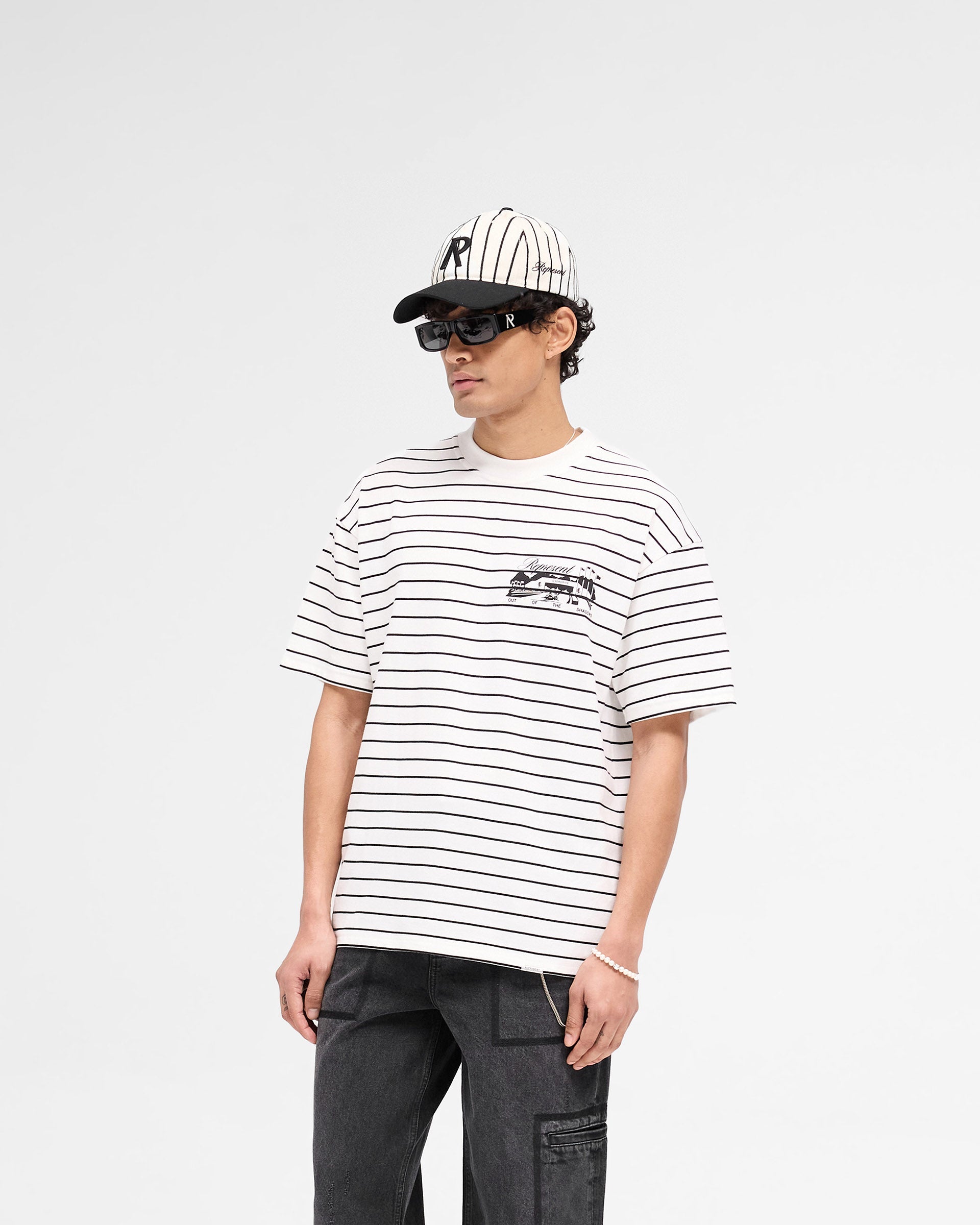 Raceway T-Shirt with Stripe Design - Comfortable & Stylish Men's Casual Tee for Racing Fans & Everyday Wear
