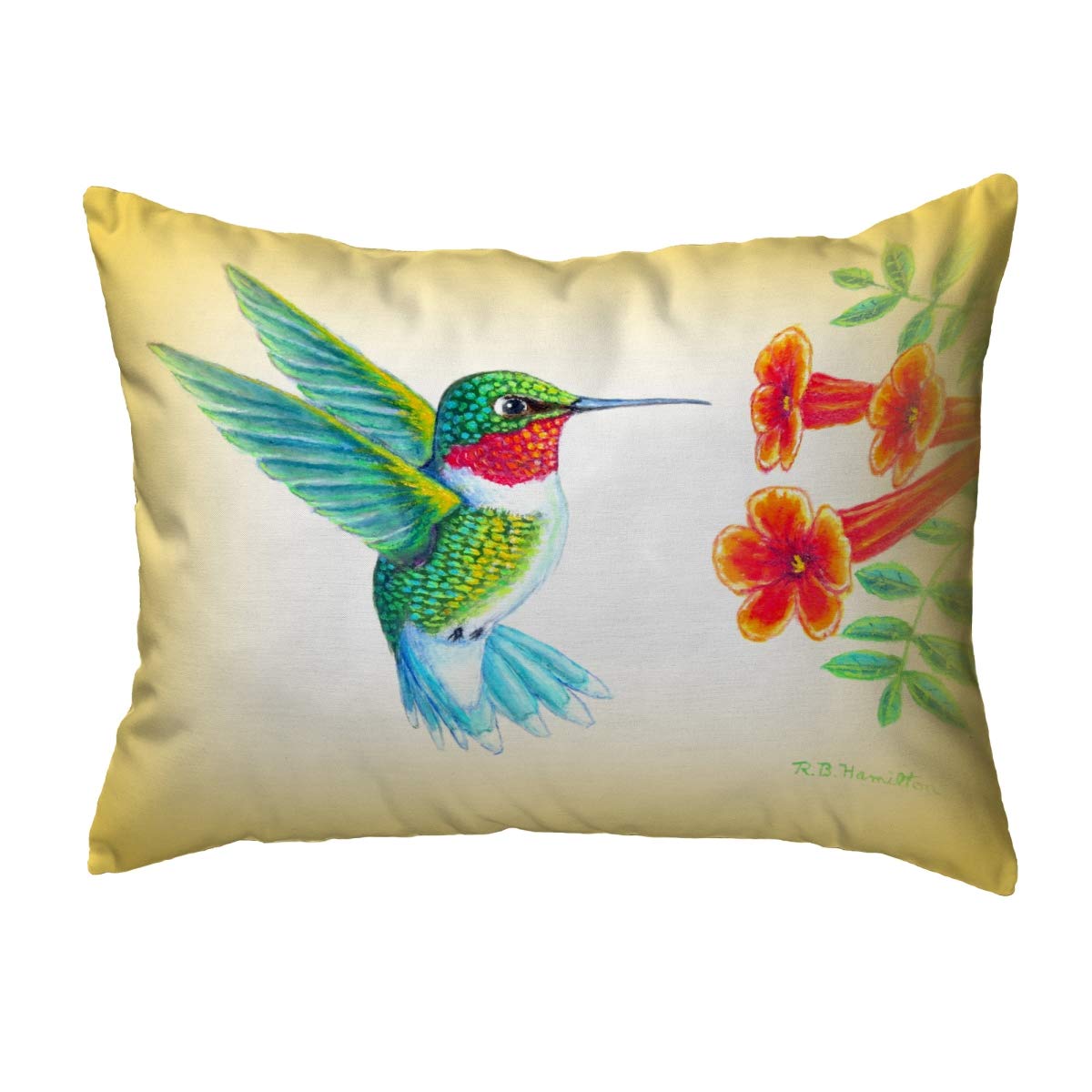 Betsy Drake NC1093 Decorative Throw Pillow 18x18 Inches Multi-Color for Living Room, Bedroom, Sofa & Home Decor