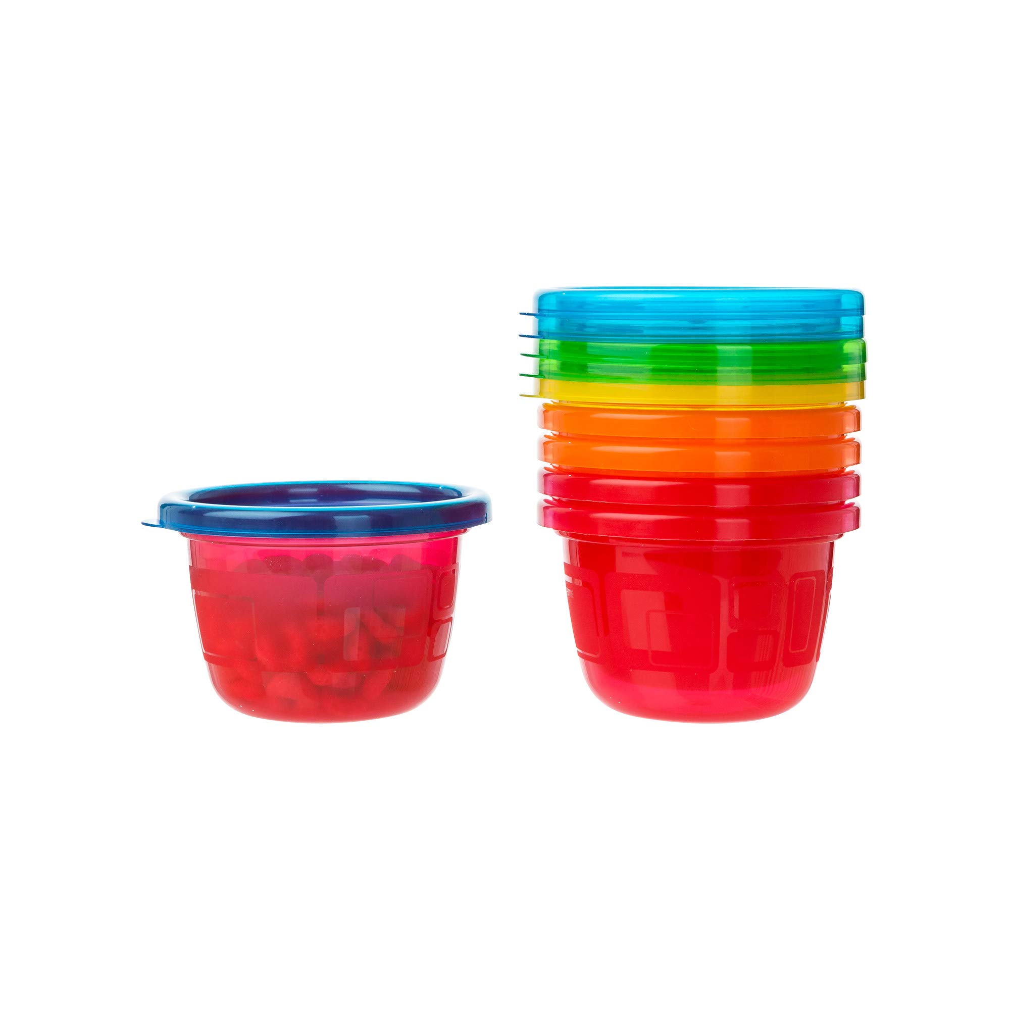 The First Years Take & Toss Spill Proof Party Pack - 30-Piece Rainbow Toddler Tableware Set with Straw Cups, Bowls & Snack Cups for Kids Ages 18+ Months - Perfect for Birthday Parties, Picnics & Daycare Use