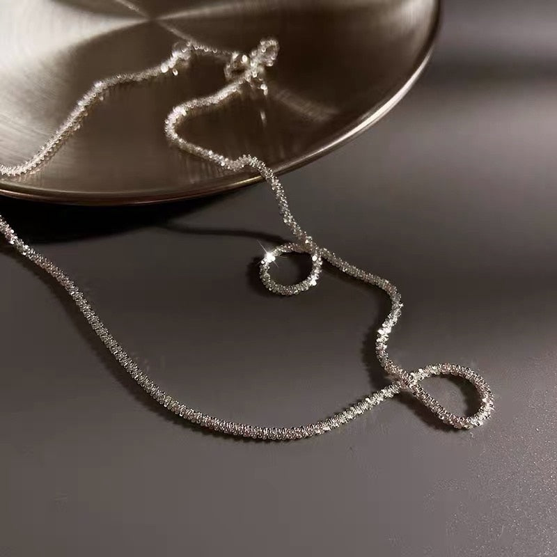 Sparkling Women's Clavicle Chain Choker Necklace - Elegant Layering Jewelry for Parties, Date Nights & Special Occasions