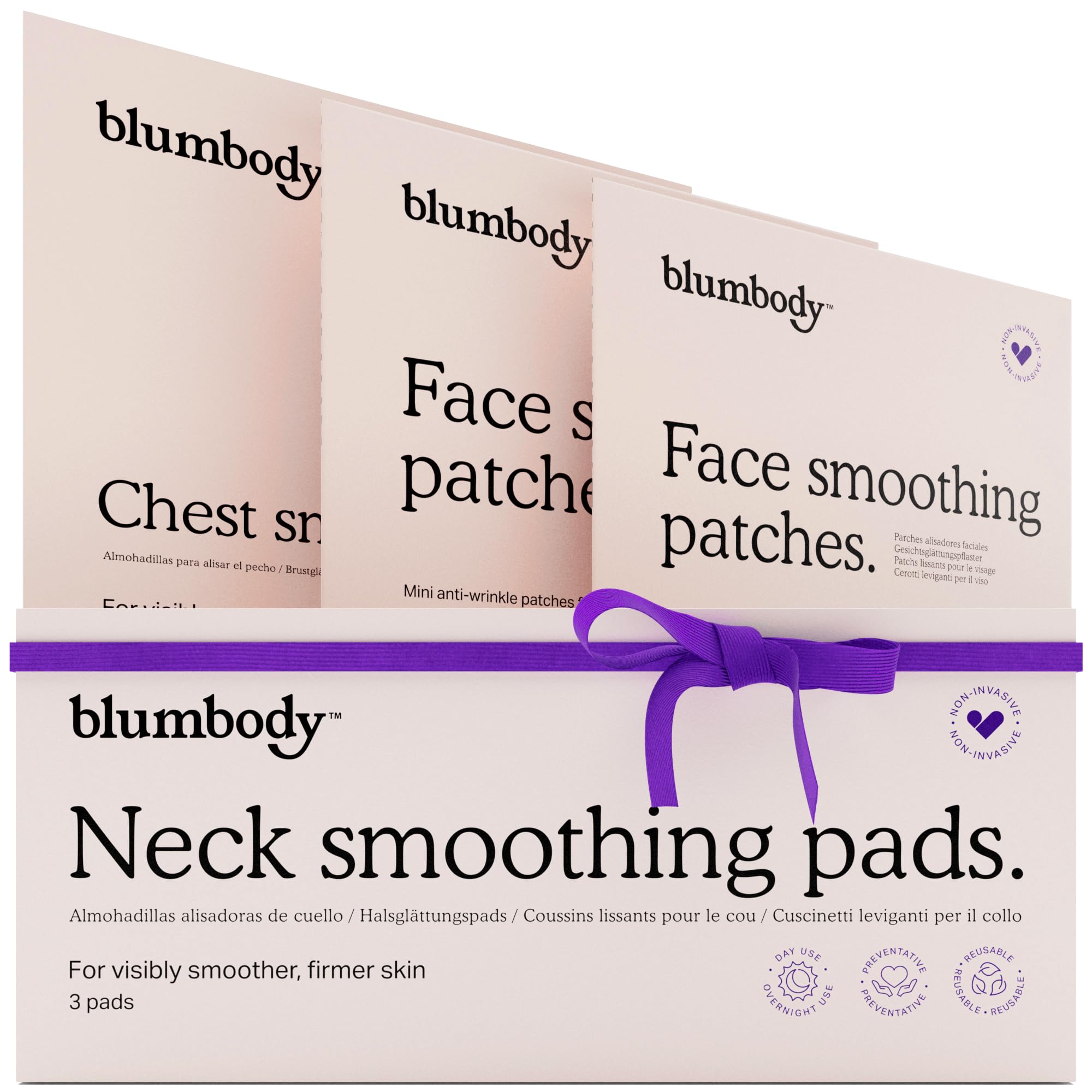 BLUMBODY Anti-Wrinkle Patch Set - Face, Neck & Chest Wrinkle Pads for Smooth Skin | Complete Wrinkle Treatment Kit for Day & Night Use