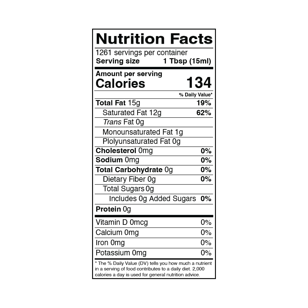 Organic Cold-Pressed Virgin Coconut Oil - Raw, Unrefined, Non-GMO, Vegan, Gluten-Free - Perfect for Cooking, Oil Pulling & Baking - Bulk 38 lb for Home & Commercial Use