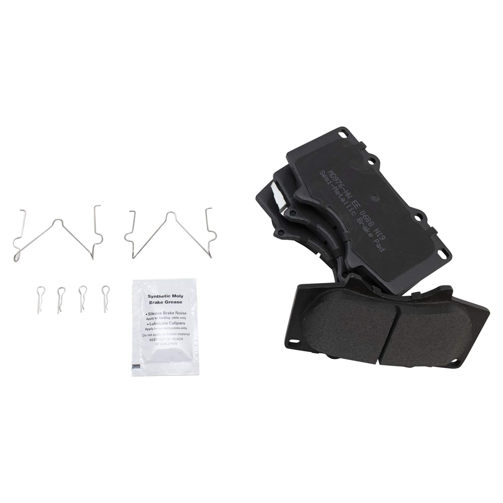 TRQ Front Brake Pad and Rotor Kit - Semi-Metallic Vented Brake Pads & Rotors - Compatible with 2003-2009 Lexus GX470 & Toyota 4Runner - Perfect for Off-Roading, Daily Commuting, and Heavy-Duty Performance