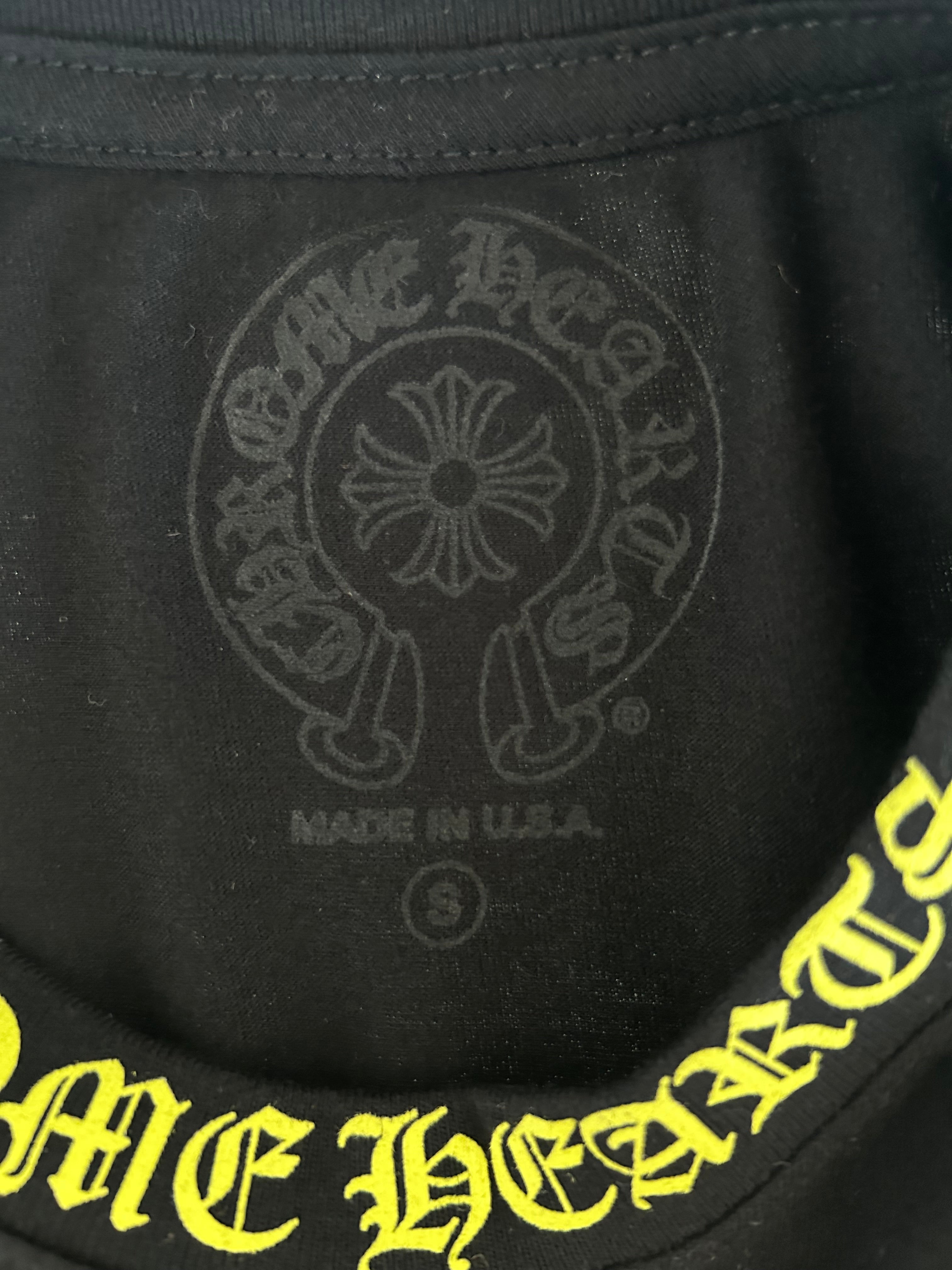 Chrome Hearts Black & Yellow Logo Graphic T-Shirt for Men & Women | Stylish Streetwear & Casual Outfit Essential