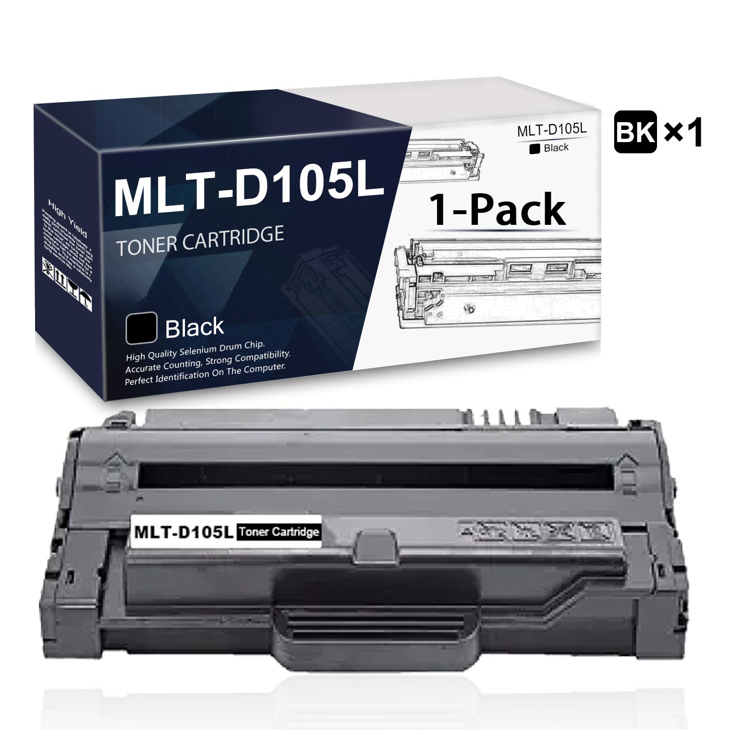 Samsung ML-2525W Toner Cartridge (Black) - Compatible Replacement for Office Printers