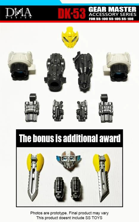 DNA Design DK 53 Upgrade Kit for Transformers Studio Series SS 108, SS 100, SS 105 – Enhance Your Collectible Figures for Display & Customization