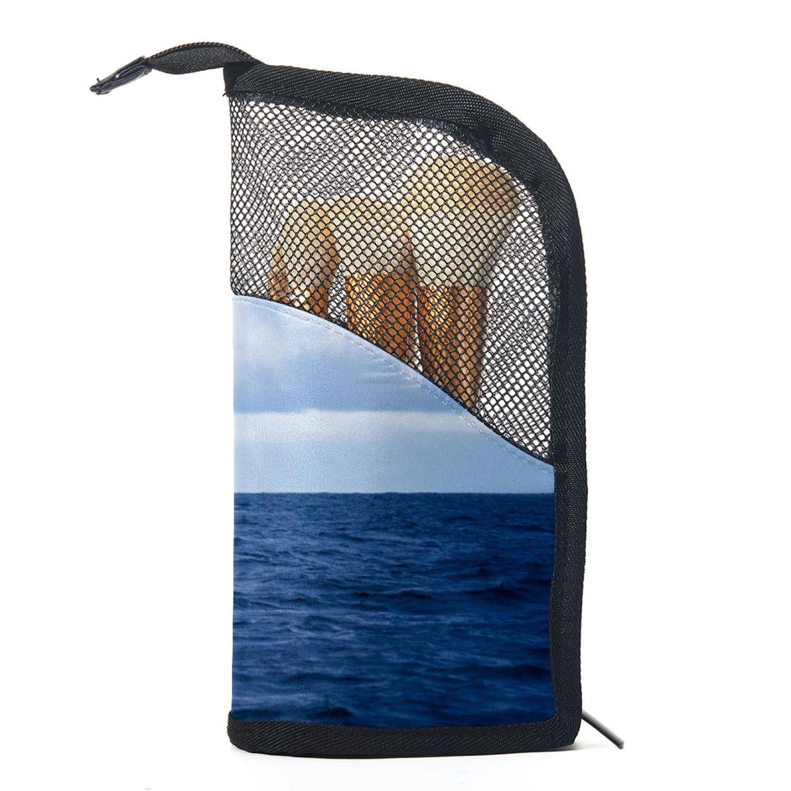 Premium Makeup Brush Organizer Bag with 12 Slots - Cloud Ocean Whale Design, Portable Cosmetic Brush Holder Case for Travel & Home Storage | Perfect for Makeup Artists & Beauty Enthusiasts