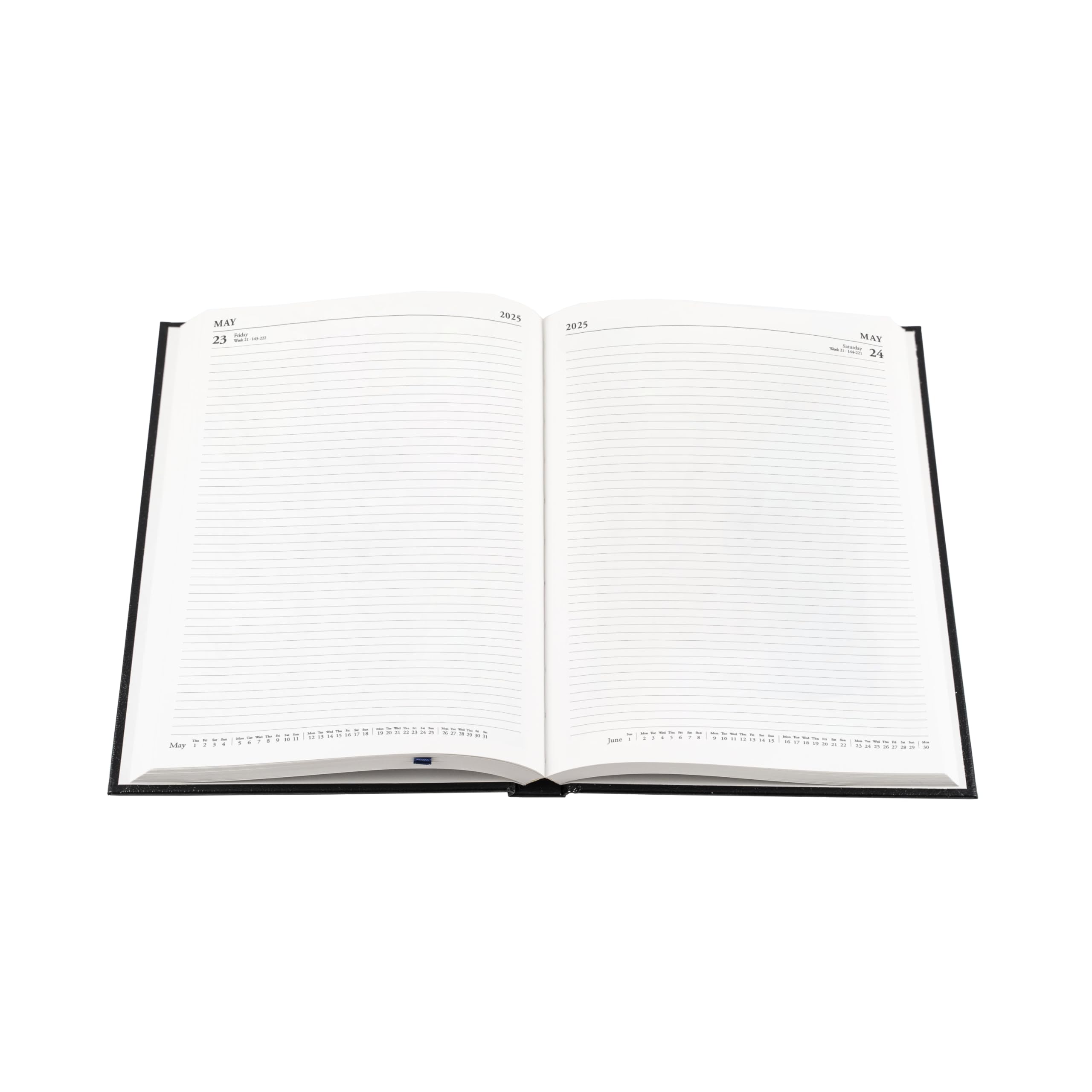 2025 Business Planner - A4 Daily Diary with Leather Grain Hard Cover | Professional Office Organizer | Perfect for Entrepreneurs, Executives & Students | Black ESSA41.99-25 | Ideal for Meetings, Scheduling & Productivity Tracking