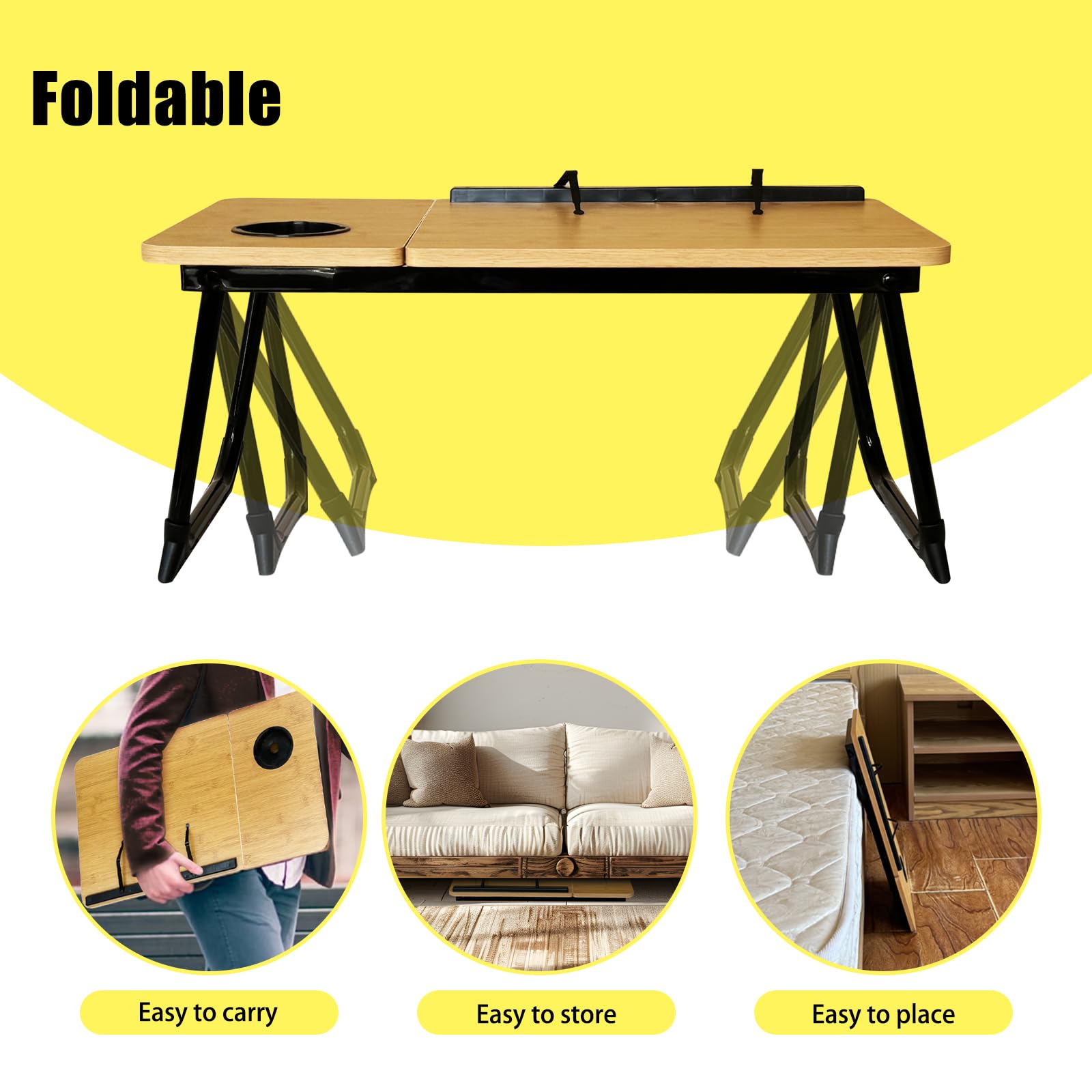 Adjustable Lap Desk with Book Holder - Portable Bed Table Tray for Reading, Studying & Laptop Use - Hands-Free Multi-Angle Stand for Books, Textbooks & Notebooks - Perfect for Bed, Sofa & Home Office Use