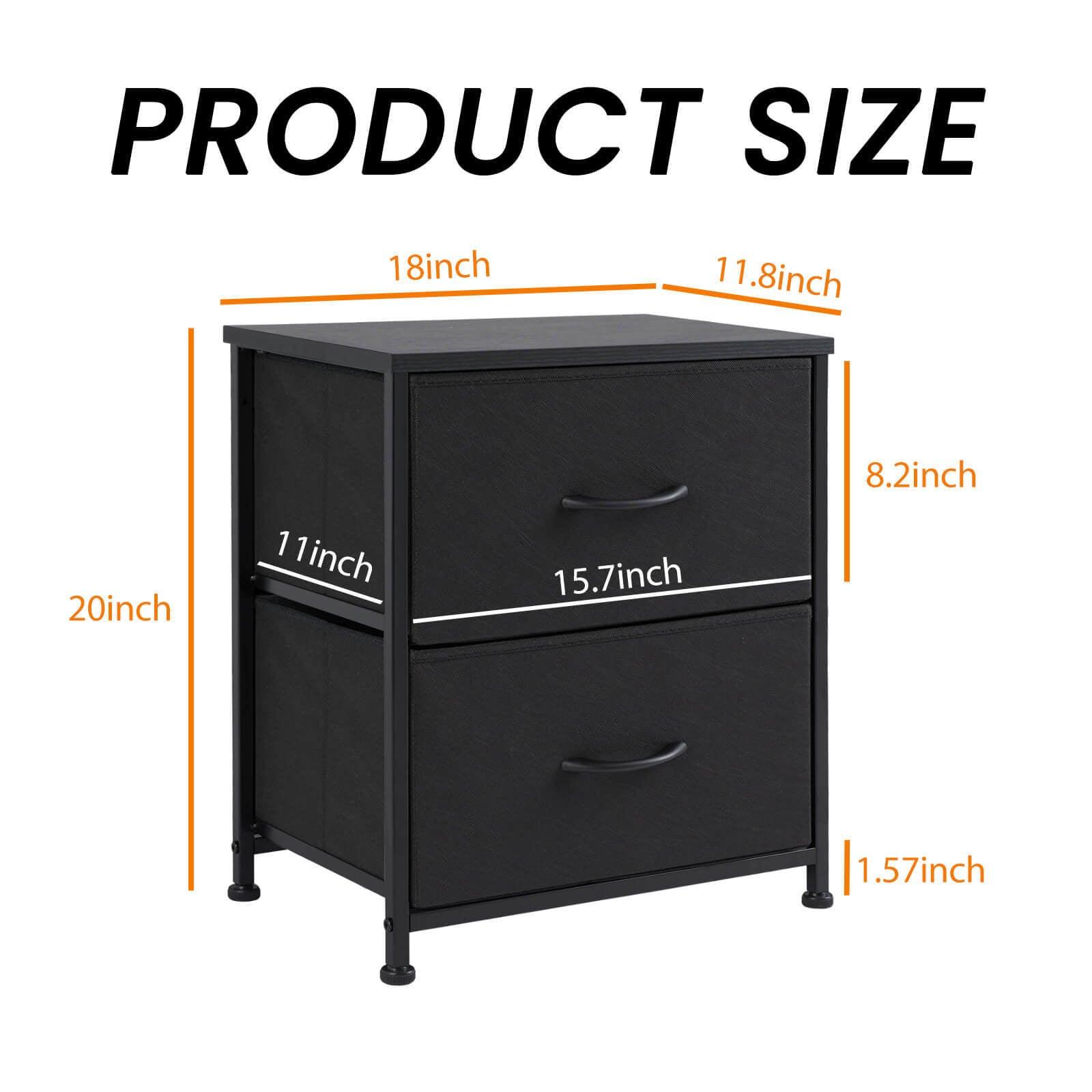 Black Metal Frame & Wood Top Dresser Drawers - 5-Drawer Chest for Bedroom, Living Room, or Office Storage Organization