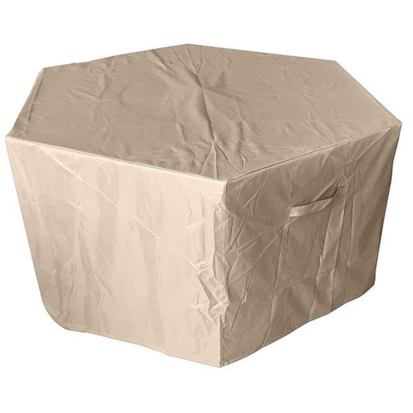 Hiland Hexagon Heavy Duty Waterproof Propane Fire Pit Cover - Outdoor Patio, Backyard, Camping Protection for All Weather Conditions