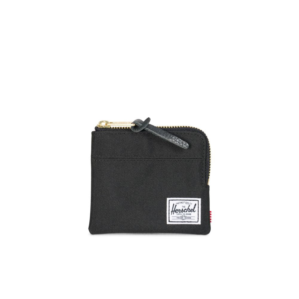 Herschel Johnny Wallet - Slim RFID Blocking Leather Bifold Wallet for Men - Black - Perfect for Everyday Carry, Travel & Minimalist Lifestyle