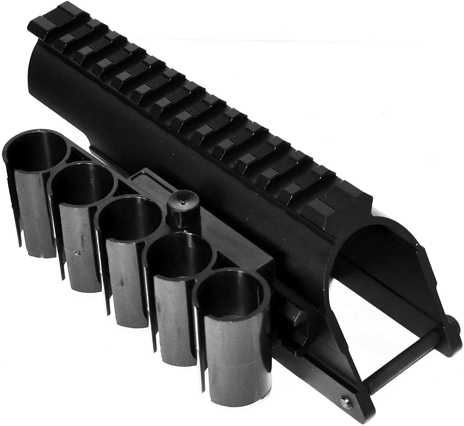 Trinity Picatinny Rail Optic Mount & Shell Holder Combo for Mossberg 500 & Maverick 88 12 Gauge Shotguns - Perfect for Hunting, Tactical Shooting & Home Defense