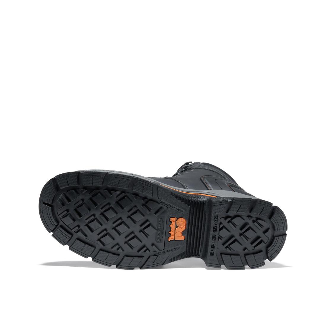 Stockdale 6 Inch Alloy Toe Work Boots for Men - Black Safety Shoes with Steel Toe Protection | Durable Construction for Construction, Warehouse & Industrial Work
