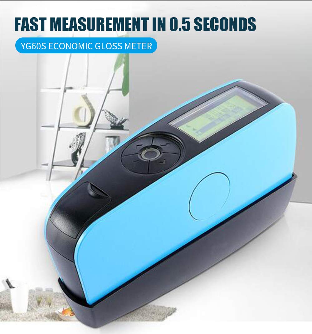 YG60S 60 Degree Gloss Meter - Professional Paint, Ink, Ceramic & Marble Surface Gloss Tester | Perfect for Quality Control in Automotive, Furniture & Construction Industries