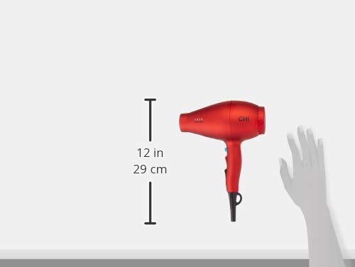 CHI 1875 Series Professional Hair Dryer - Ultra Fast Blow Dryer for Salon Quality Results, Reduces Frizz & Boosts Shine with Concentrator Nozzle & Diffuser Attachments - Perfect for Home Use, Travel & Styling