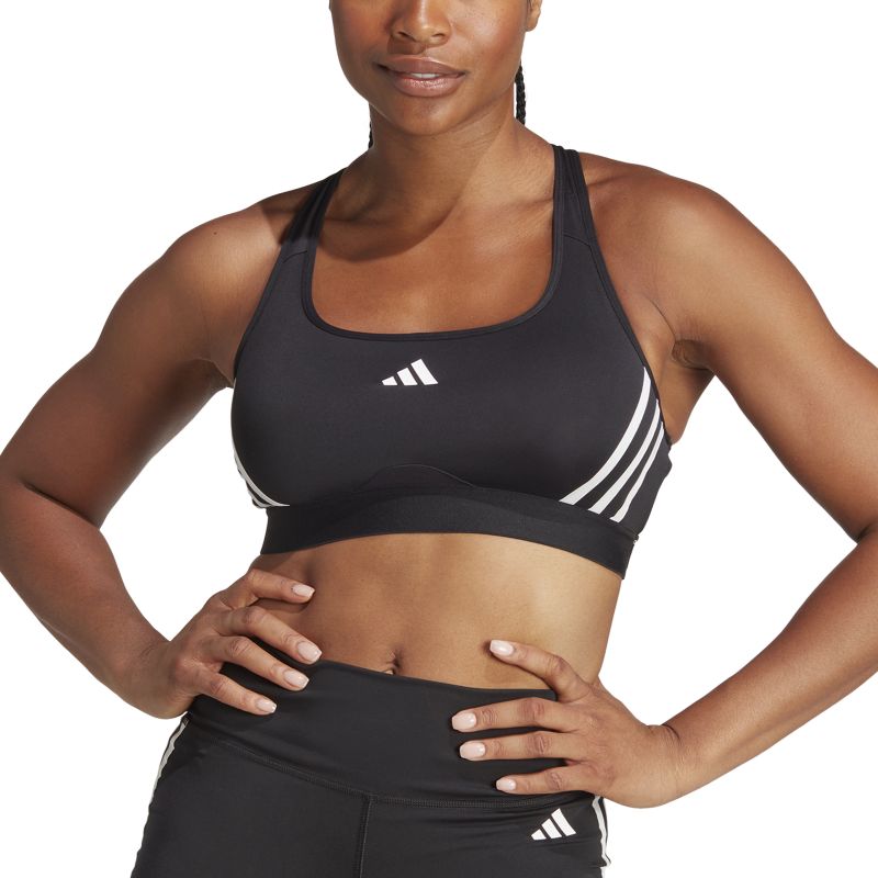 Adidas Powerreact Sports Bra for Women - High Support Running & Workout Top - Breathable & Comfortable for Gym, Yoga & Active Lifestyle