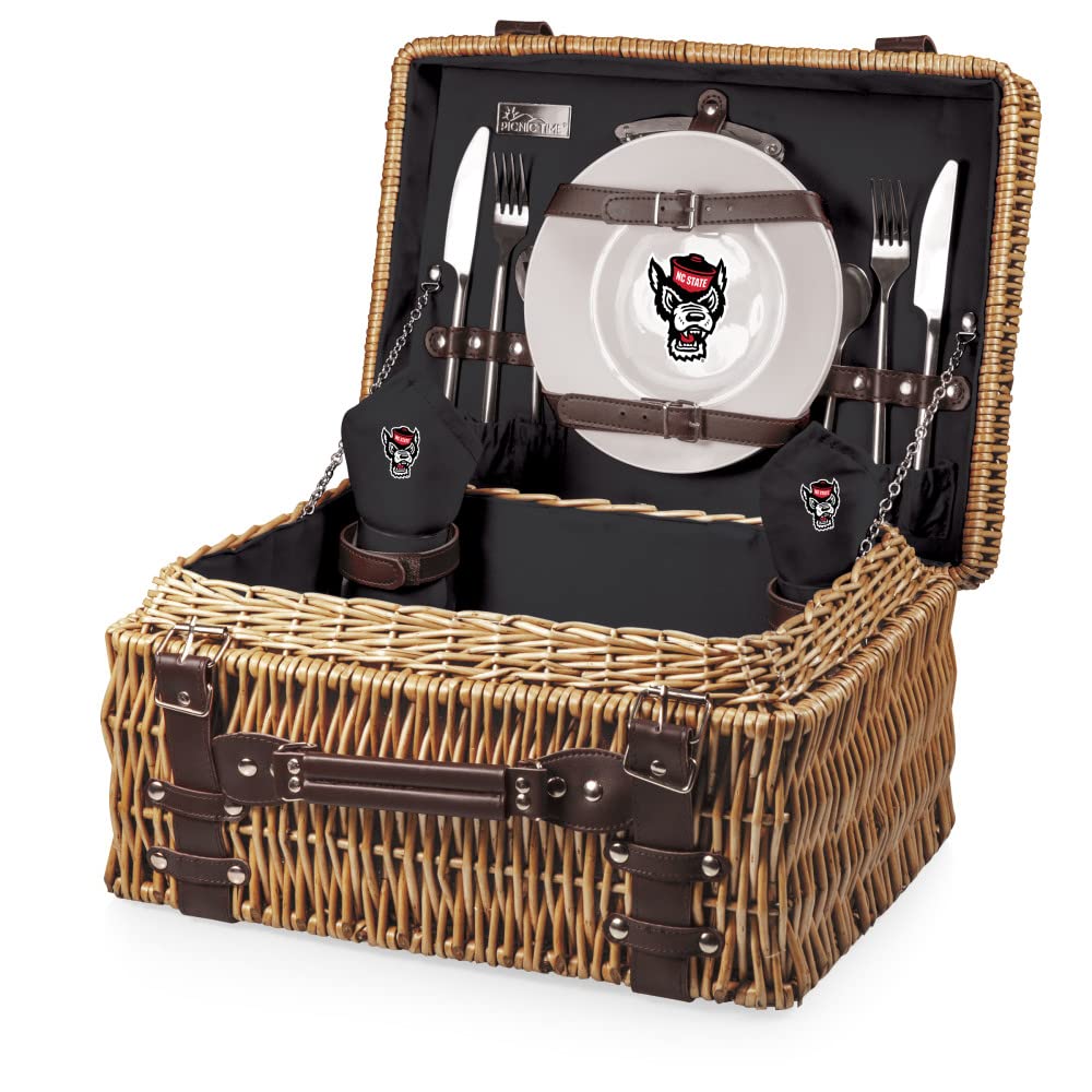 NCAA Cornell Big Red Champion Picnic Basket Set for 2 - Premium Insulated Picnic Hamper with Utensils & Blanket - Perfect for Outdoor Sports Games, Camping & Beach Picnics