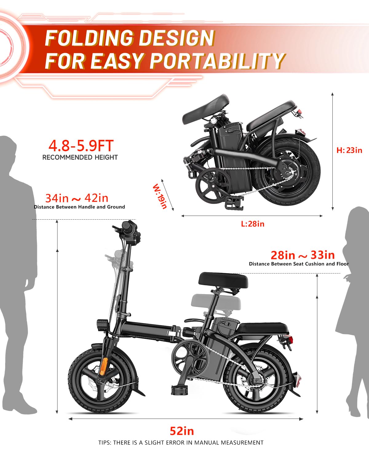 **Electric Bike for Adults - 350W Motor, 15 MPH, 15° Uphill, 25 Miles PAS Range, 280.8Wh Battery, Folding Ebike with Shock Absorbers - Perfect for Commuting, Off-Road & Urban Adventures**