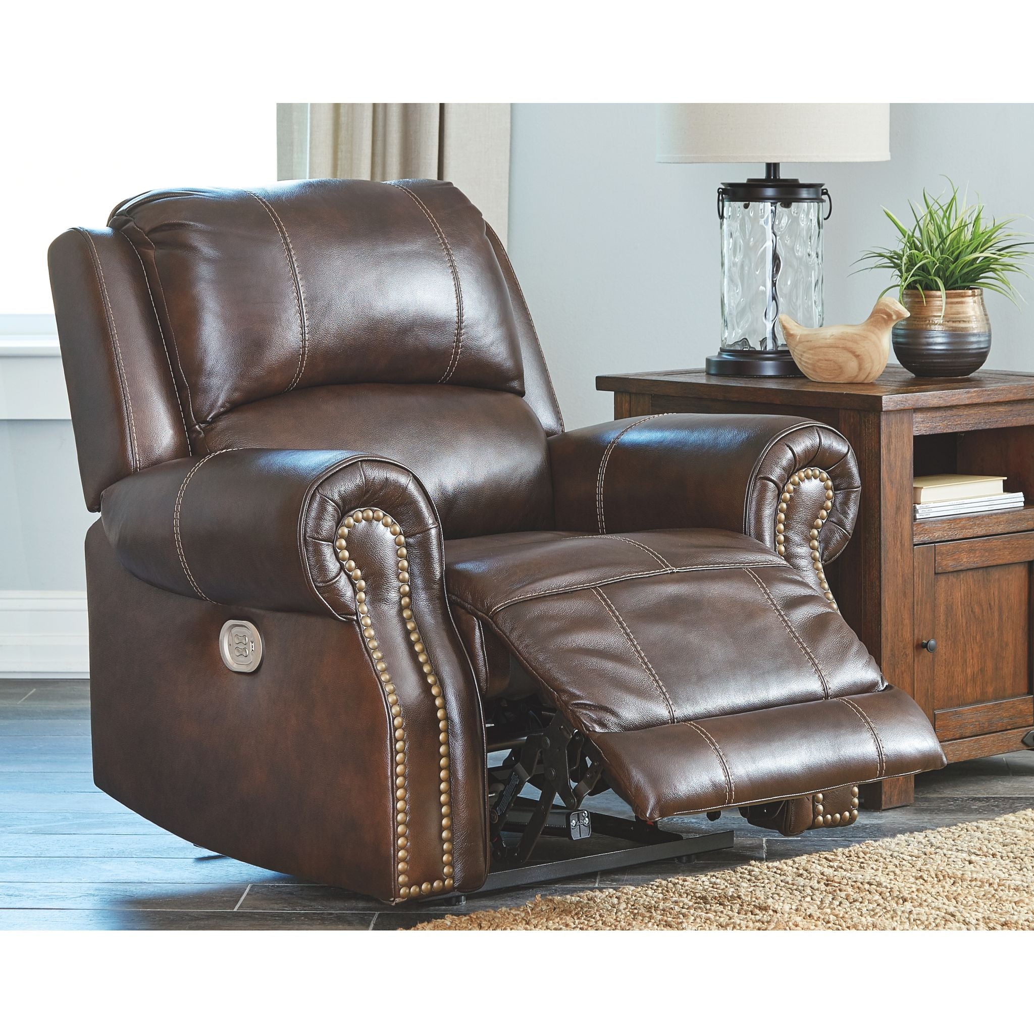 Buncrana Power Recliner Chair with Adjustable Headrest and Lumbar Support - Electric Lift Reclining Sofa for Living Room, Home Theater, and Office Comfort