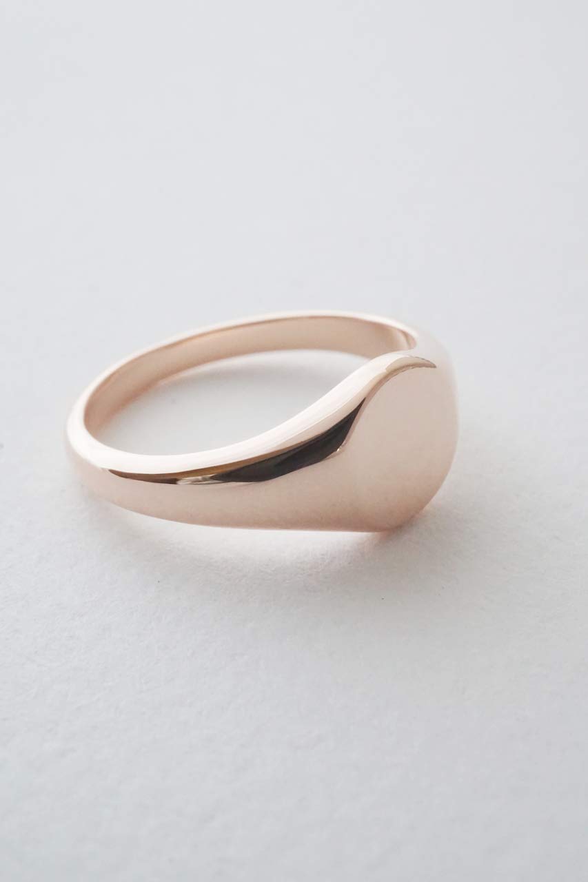 Honeycat Signet Ring for Women - Minimalist & Delicate Gold, Rose Gold or Silver Jewelry - Perfect for Everyday Wear, Gift Giving & Special Occasions