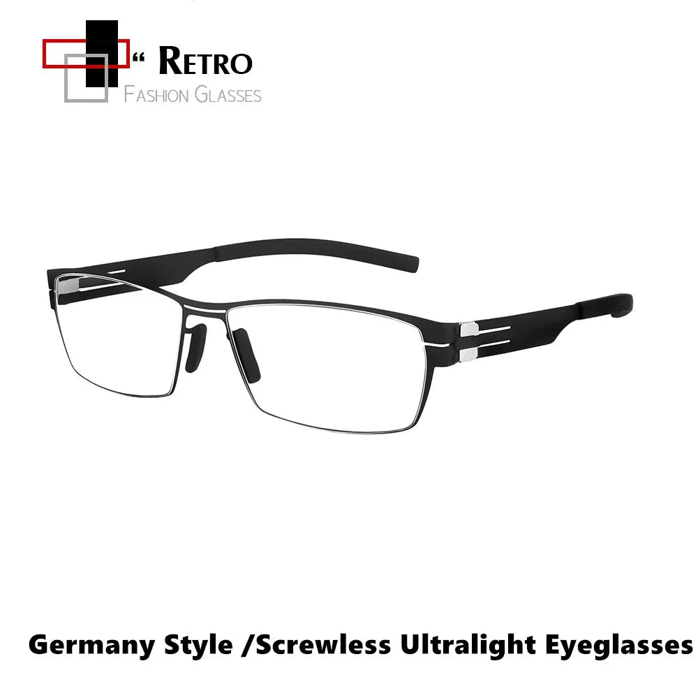 Aimee Women's Full Rim Square Screwless Steel Eyeglasses Frame 5083 - Lightweight & Durable Glasses for Work, Reading & Fashion