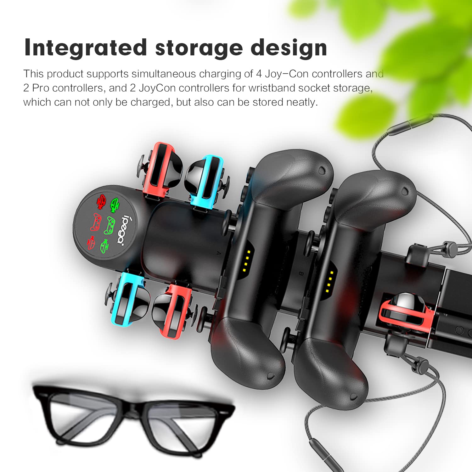 Nintendo Switch Charging Dock with LED Indicator - Fast Charging Station for Joy-Con & Pro Controllers | Perfect for Gaming Setup & Multiplayer Sessions