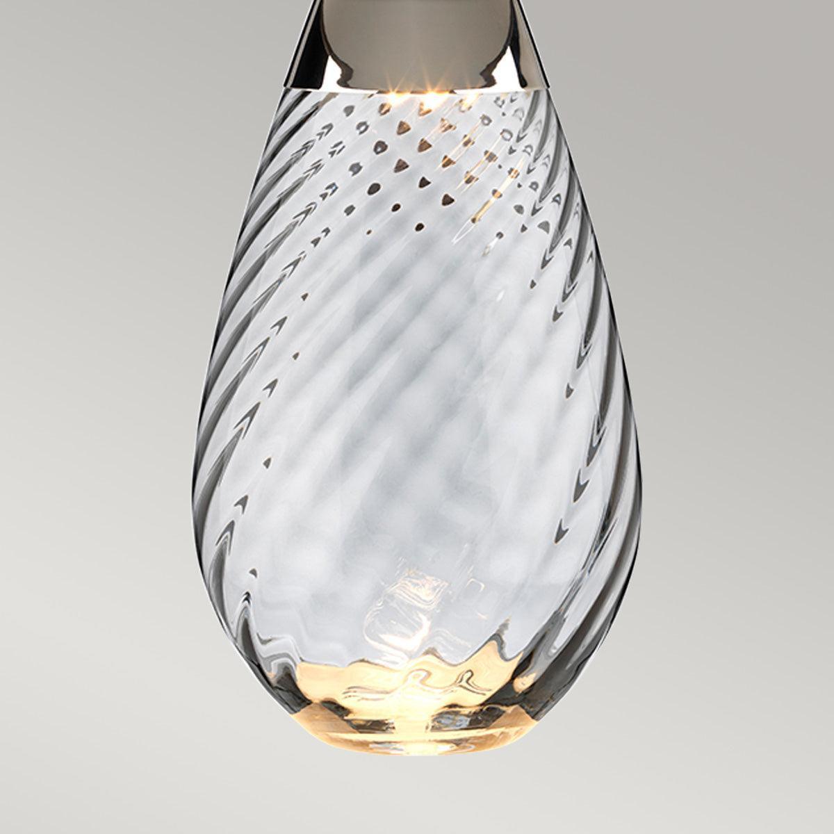 Lena 2-Light Small Smoke Glass Table Lamp with Off White Shade - Perfect for Bedroom Nightstand, Living Room End Table, or Office Desk Lighting