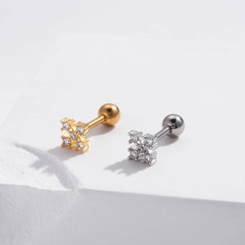 16G Surgical Steel Cartilage Stud Earrings with Ball Back - Hypoallergenic Body Jewelry for Helix, Tragus, or Conch Piercings - Perfect for Everyday Wear or Special Occasions