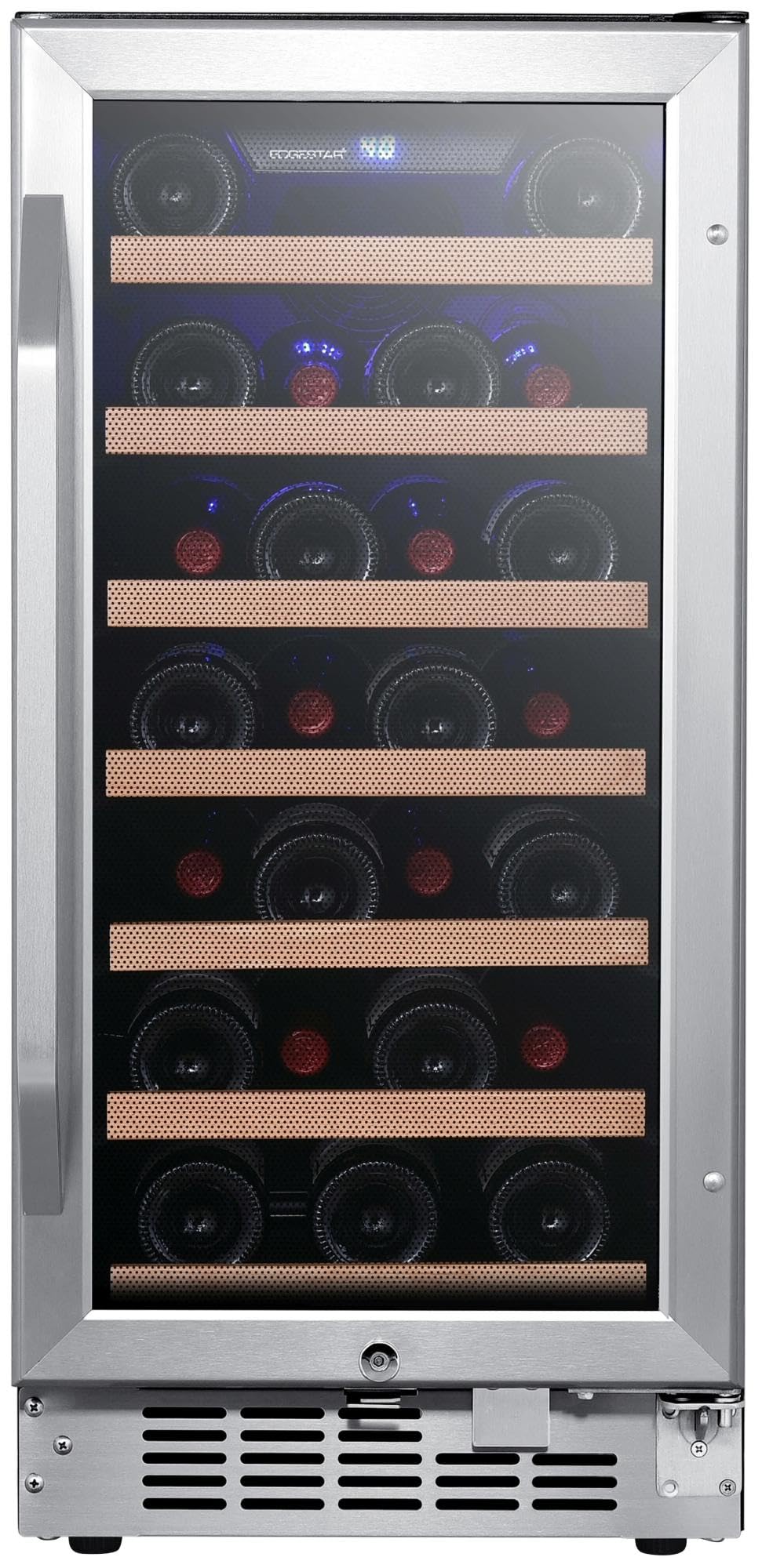 EdgeStar CWR302SZ 15 Inch Wide 25 Bottle Built-In Wine Cooler - Compact Under Counter Wine Fridge for Kitchen, Bar & Dining Room - Perfect for Home & Commercial Use