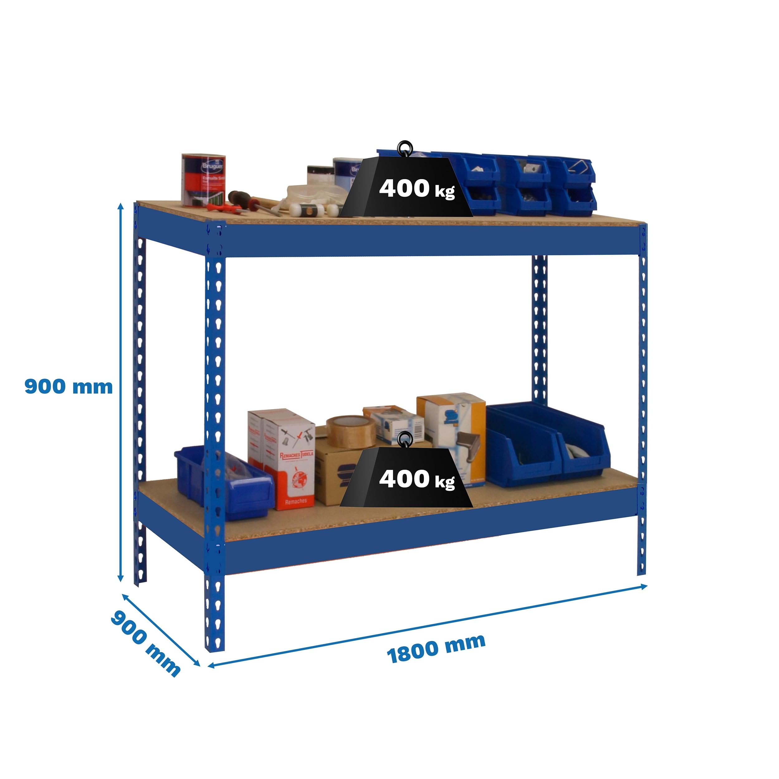 Simon Workbench 900x1800mm, 400kg Capacity, 2 Height Adjustable - Perfect for DIY & Workshop Projects