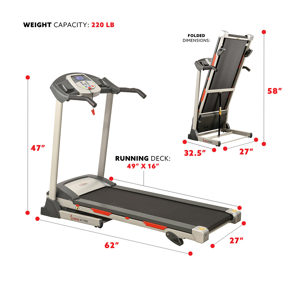 Electric Motorized Treadmill with Adjustable Incline - Home Gym Cardio Exercise Equipment for Running & Walking Workouts - Perfect for Home Fitness, Weight Loss & Indoor Training