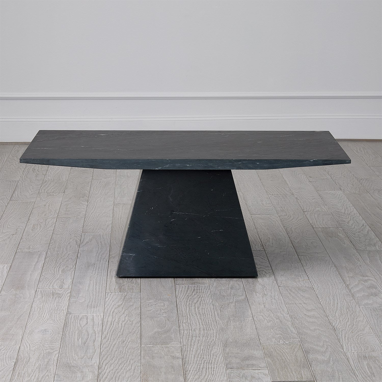 Modern Aero Cocktail Table - Black Leathered Marble Top Coffee Table for Living Room | Stylish Centerpiece for Lounge, Apartment & Office Decor