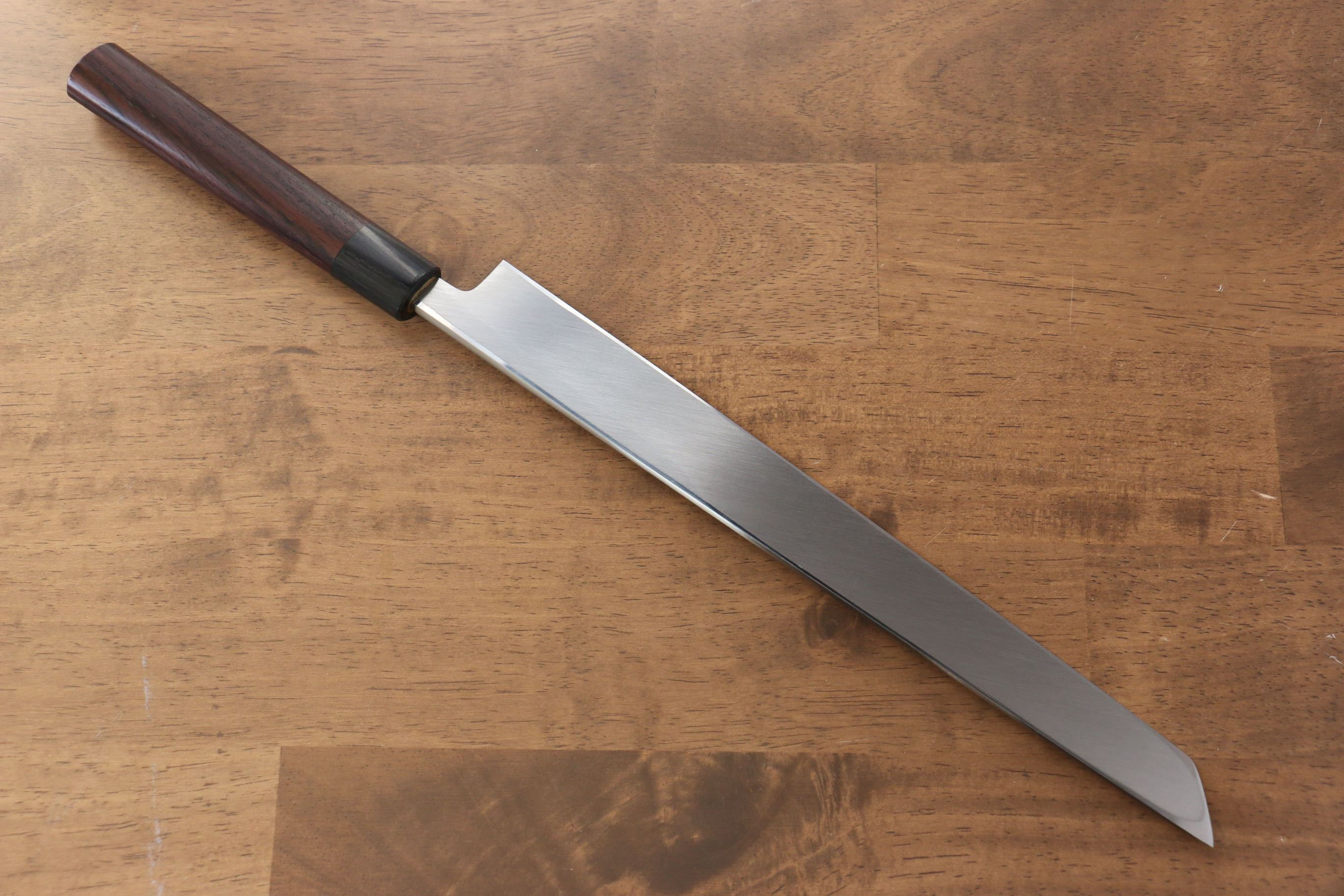 Jikko White Steel No.2 Sakimaru Yanagiba 300mm Japanese Sushi Knife with Premium Ebony Handle - Perfect for Sushi Chefs & Professional Japanese Cuisine Preparation